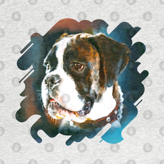 Boxer dog Portrait by Nartissima